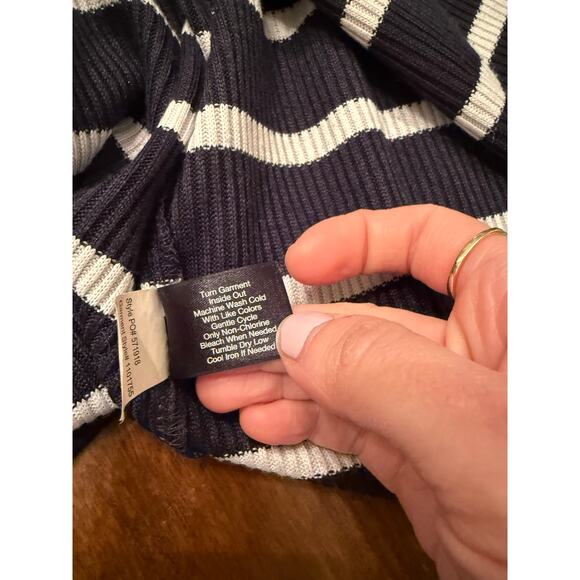 Lane Bryant Women's Dark Navy White Stripe Open Front Cardigan Size 22/24 - Picture 4 of 8